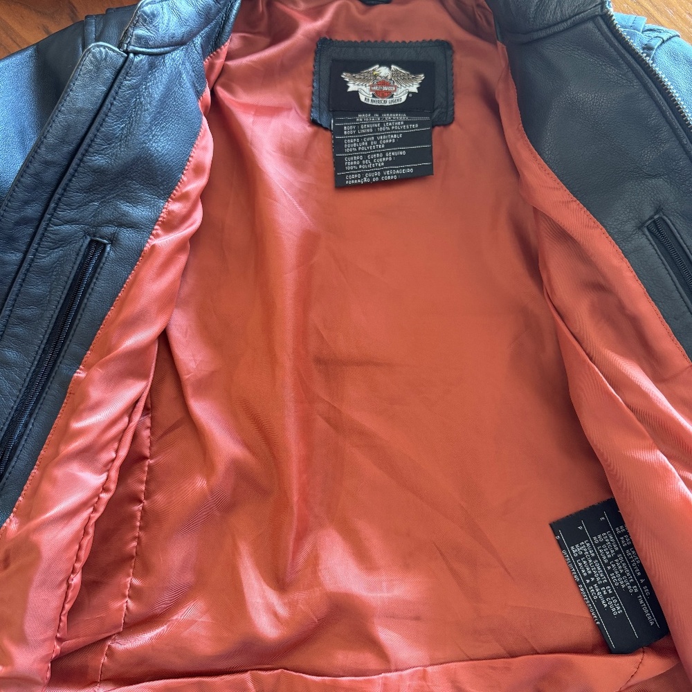 Harley Davidson Genuine Leather Heavyweight Jacket Coat. Size M - Picture 3 of 5